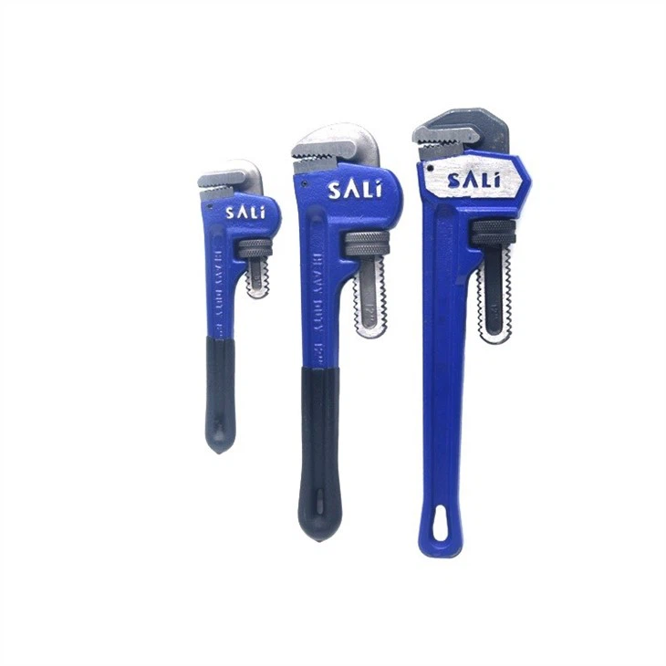 SALI Heavy Duty Straight Pipe Wrench With Sticky Plastic Handle